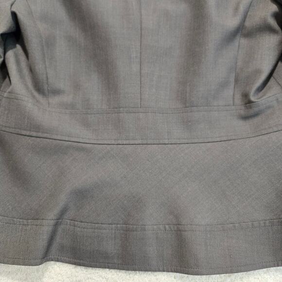 Calvin Klein Dark Gray 2 button Blazer Jacket Size 8 Officecore Corpcore - Picture 10 of 13